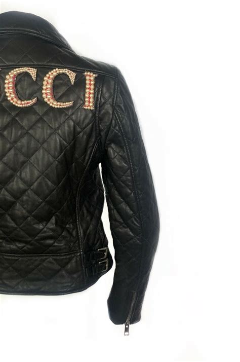 gucci leather moto jacket